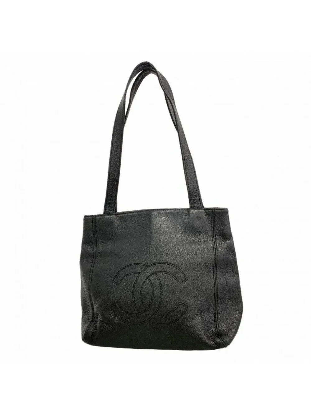 Chanel Tote Caviar Leather Black Gold